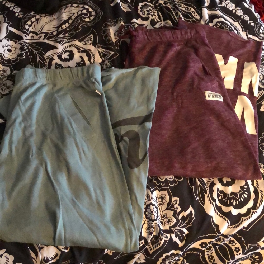 Two Pairs of PINK Boyfriend Sweatpants